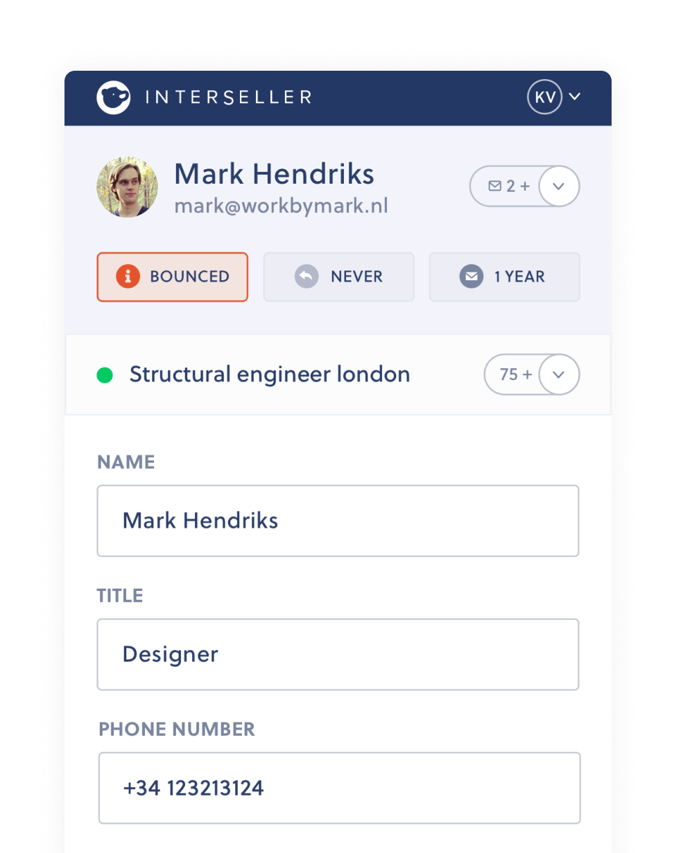 Interseller - chrome extension